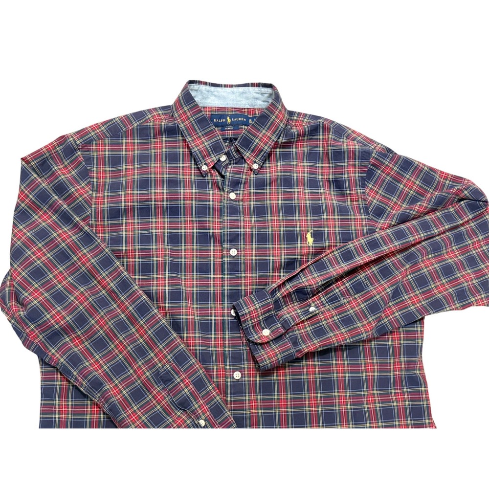 Ralph Lauren Polo Youth Plaid Button Down XL‎ 16 Long Sleeve